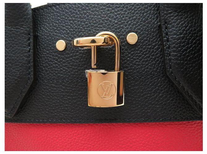 City Steamer BORSA A MANO LOUIS VUITTON STEAMER PM M54868 PELLE NERO ROSSO CON TRACOLLA - vista 8