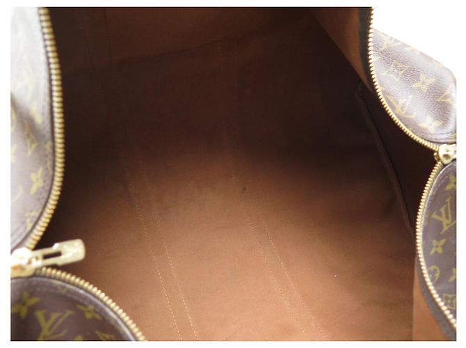 BORSA DA VIAGGIO A MANO VINTAGE LOUIS VUITTON KEEPALL 55 TOILE MONOGRAM Marrone - vista 10