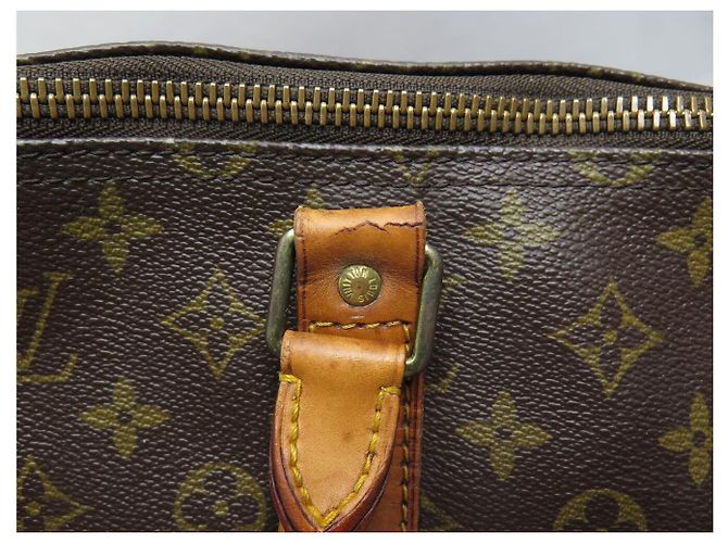 BORSA DA VIAGGIO A MANO VINTAGE LOUIS VUITTON KEEPALL 55 TOILE MONOGRAM Marrone - vista 13