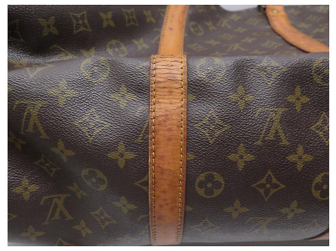 BORSA DA VIAGGIO A MANO VINTAGE LOUIS VUITTON KEEPALL 55 TOILE MONOGRAM Marrone - vista 17