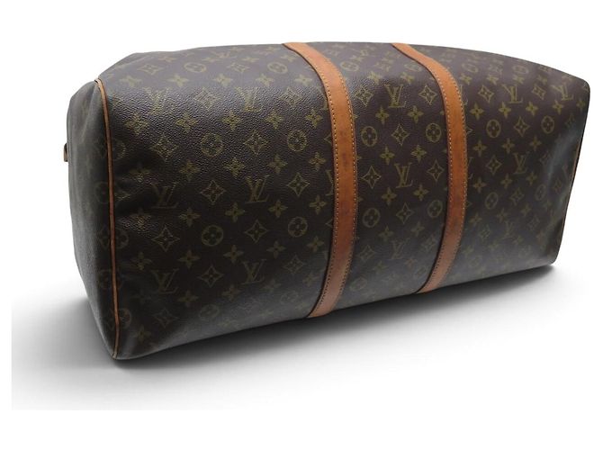 BORSA DA VIAGGIO A MANO VINTAGE LOUIS VUITTON KEEPALL 55 TOILE MONOGRAM Marrone - vista 3