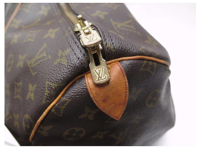 BORSA DA VIAGGIO A MANO VINTAGE LOUIS VUITTON KEEPALL 55 TOILE MONOGRAM Marrone - vista 6