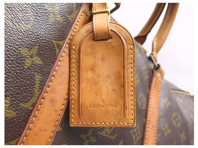 BORSA DA VIAGGIO A MANO VINTAGE LOUIS VUITTON KEEPALL 55 TOILE MONOGRAM Marrone - vista 7