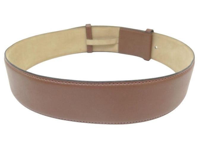 Alaïa ALAIA BREITER GÜRTEL T70 A 74 CM BRAUNES LEDER - Ansicht 3