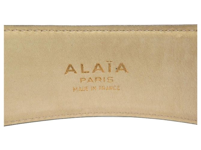 Alaïa ALAIA BREITER GÜRTEL T70 A 74 CM BRAUNES LEDER - Ansicht 5