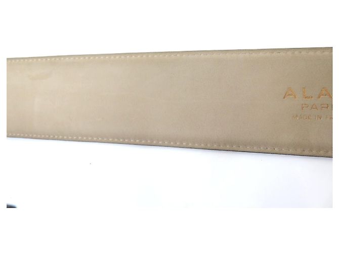 Alaïa ALAIA BREITER GÜRTEL T70 BIS 74 CM AUS SCHWARZEM LEDER - Ansicht 12