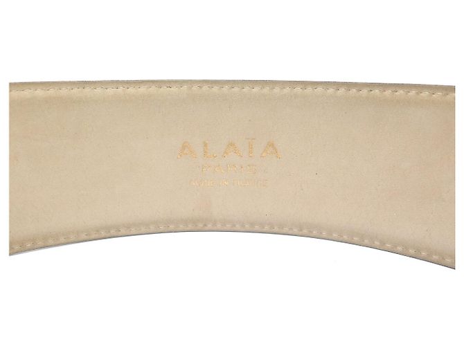 Alaïa ALAIA BREITER GÜRTEL T70 BIS 74 CM AUS SCHWARZEM LEDER - Ansicht 5