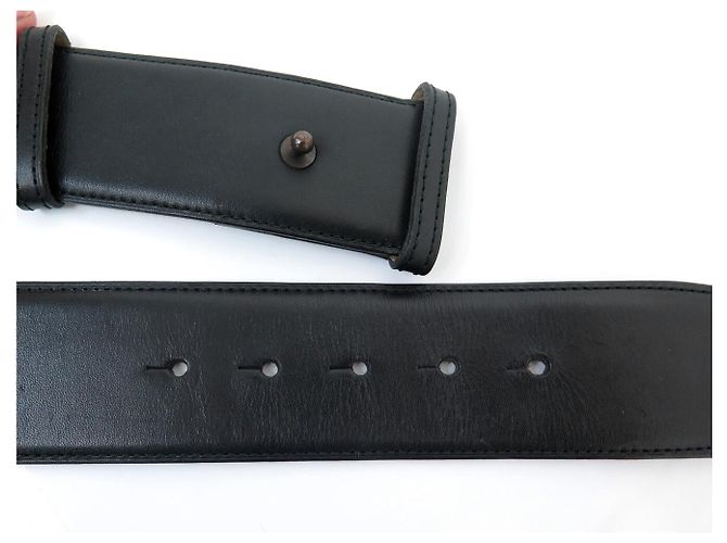 Alaïa ALAIA BREITER GÜRTEL T70 BIS 74 CM AUS SCHWARZEM LEDER - Ansicht 7