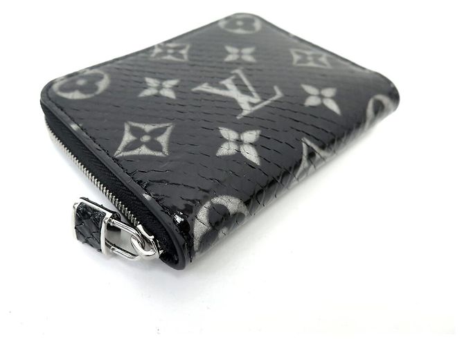 NEW LOUIS VUITTON ZIPPY WALLET PYTHON LEATHER MONOGRAM N97059 Black - view 3