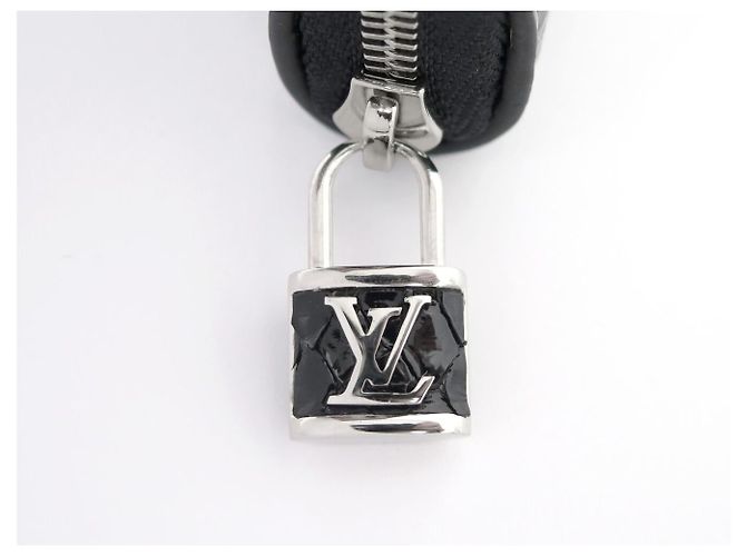 NEW LOUIS VUITTON ZIPPY WALLET PYTHON LEATHER MONOGRAM N97059 Black - view 5