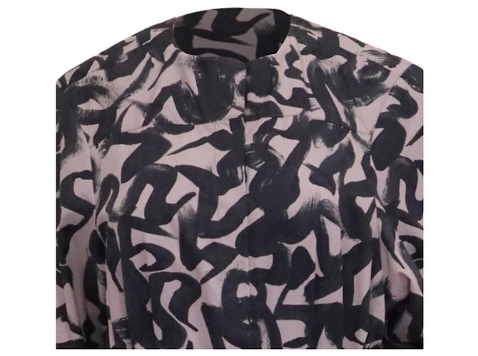 Abito midi a maniche lunghe stampato Dries Van Noten in cotone multicolore - vista 2