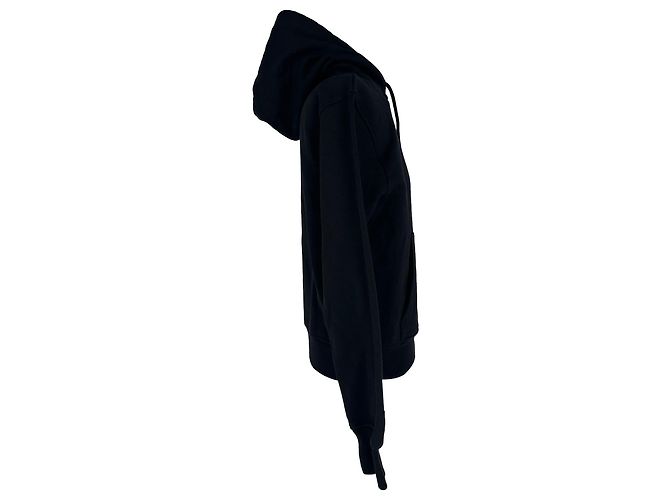 Jacquemus Hoodie mit besticktem Logo aus schwarzer Baumwolle - Ansicht 2