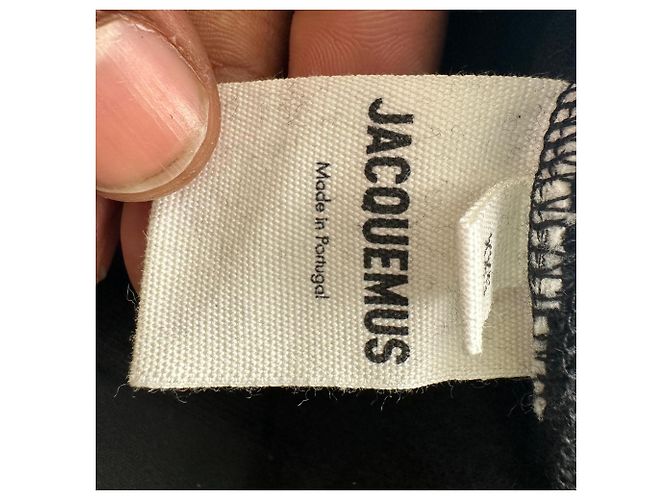 Jacquemus Hoodie mit besticktem Logo aus schwarzer Baumwolle - Ansicht 6