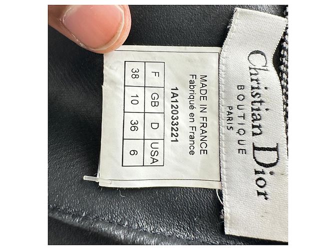 Autre Marque Minifalda de lana gris con estampado de espiga Christian Dior - vista 5