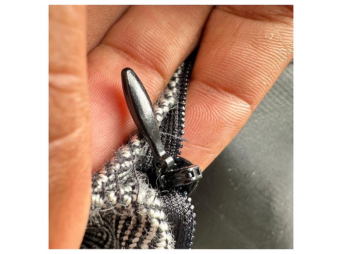 Autre Marque Minifalda de lana gris con estampado de espiga Christian Dior - vista 6