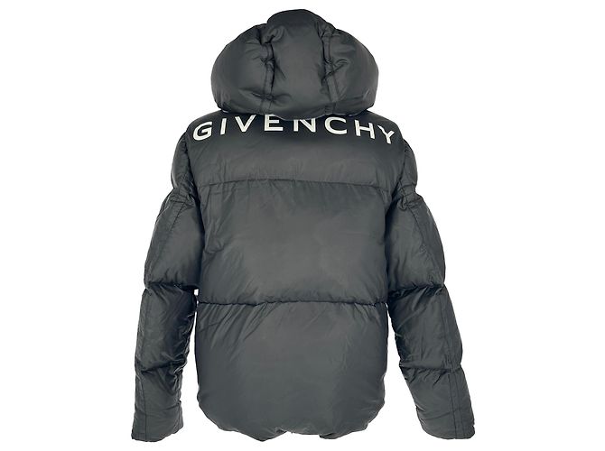 Givenchy Logo-Print Quilted Down Jacket in Black Polyamide - view 3
