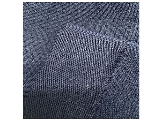 Falda midi con flecos Staud en viscosa azul marino - vista 5
