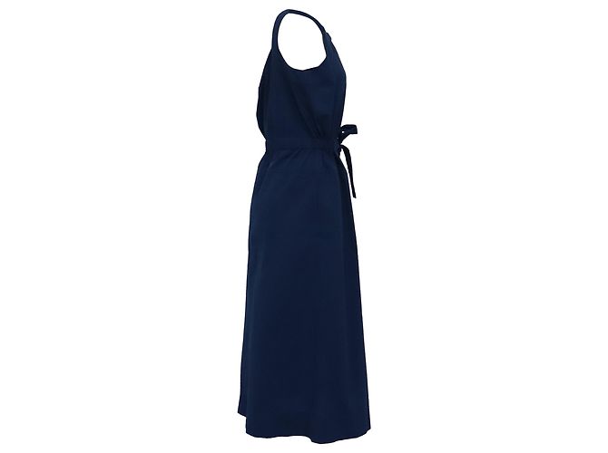 Vestido midi Max Mara Leisure Panfilo en algodón azul marino - vista 3