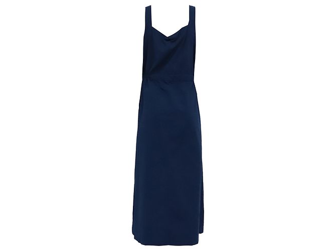 Vestido midi Max Mara Leisure Panfilo en algodón azul marino - vista 4