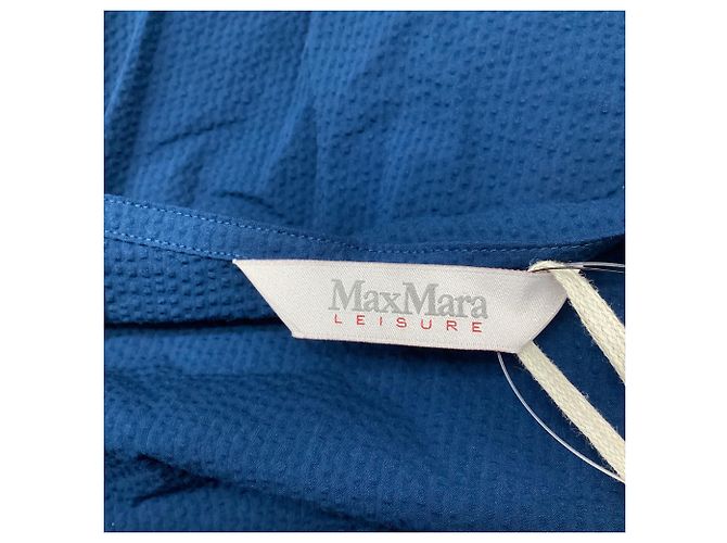 Vestido midi Max Mara Leisure Panfilo en algodón azul marino - vista 5