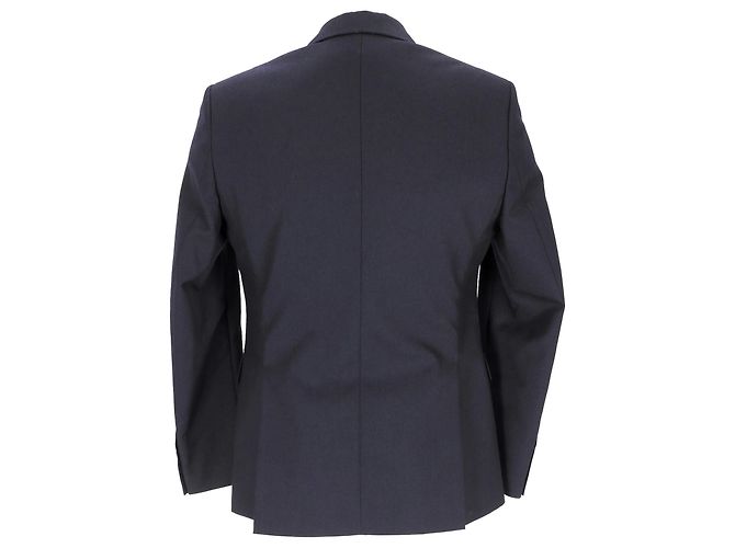 Dries Van Noten einreihiger Blazer aus navyblauer Wolle Marineblau - Ansicht 3