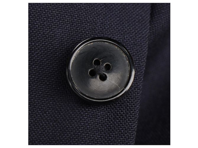 Dries Van Noten einreihiger Blazer aus navyblauer Wolle Marineblau - Ansicht 8