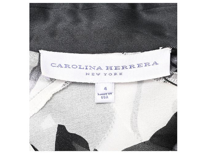 Blusa trasparente stampata Carolina Herrera in seta multicolore - vista 4