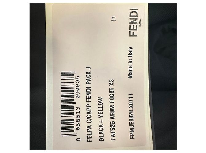 Fendi Kapuzenpullover mit Reißverschluss und Stehkragen aus schwarzer Baumwolle - Ansicht 12