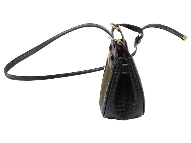 Borsa a tracolla piccola Lee Radziwill effetto coccodrillo in pelle Olive di Tory Burch Verde Verde oliva - vista 3
