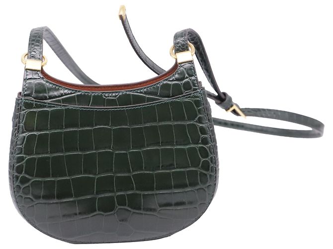 Borsa a tracolla piccola Lee Radziwill effetto coccodrillo in pelle Olive di Tory Burch Verde Verde oliva - vista 4