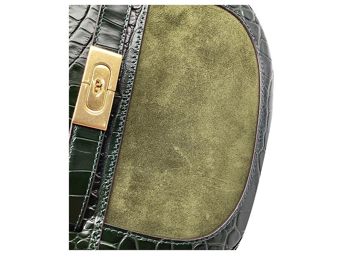 Borsa a tracolla piccola Lee Radziwill effetto coccodrillo in pelle Olive di Tory Burch Verde Verde oliva - vista 6