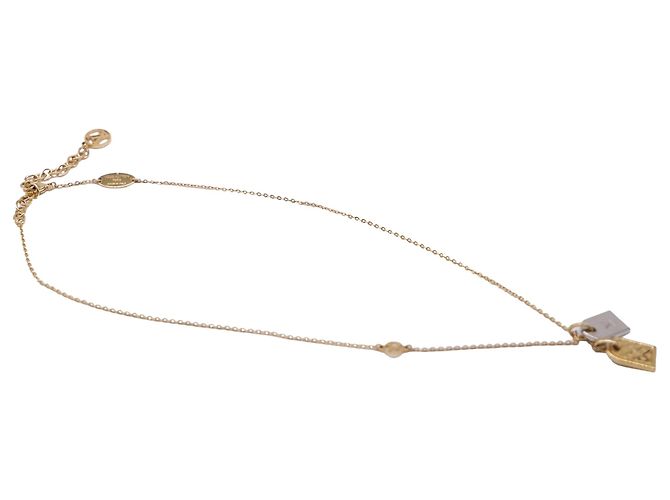 Collana a catena con pendente Nanogram Louis Vuitton in ottone dorato D'oro - vista 2