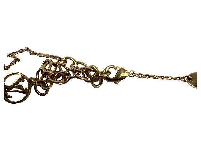 Collana a catena con pendente Nanogram Louis Vuitton in ottone dorato D'oro - vista 8