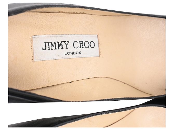 Décolleté Jimmy Choo Romy in pelle nera Stampa python - vista 10