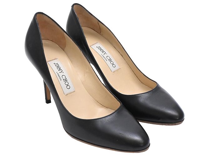 Décolleté Jimmy Choo Romy in pelle nera Stampa python - vista 4