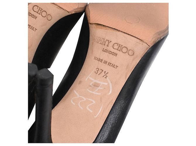 Décolleté Jimmy Choo Romy in pelle nera Stampa python - vista 7