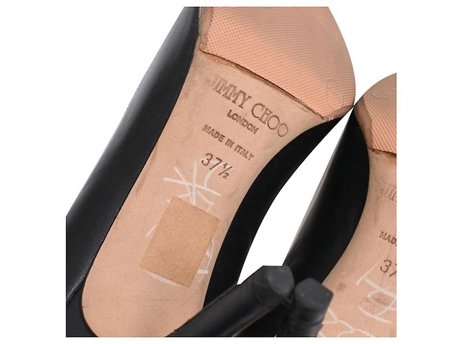 Décolleté Jimmy Choo Romy in pelle nera Stampa python - vista 8