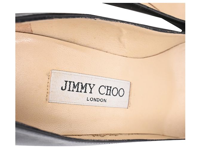 Décolleté Jimmy Choo Romy in pelle nera Stampa python - vista 9