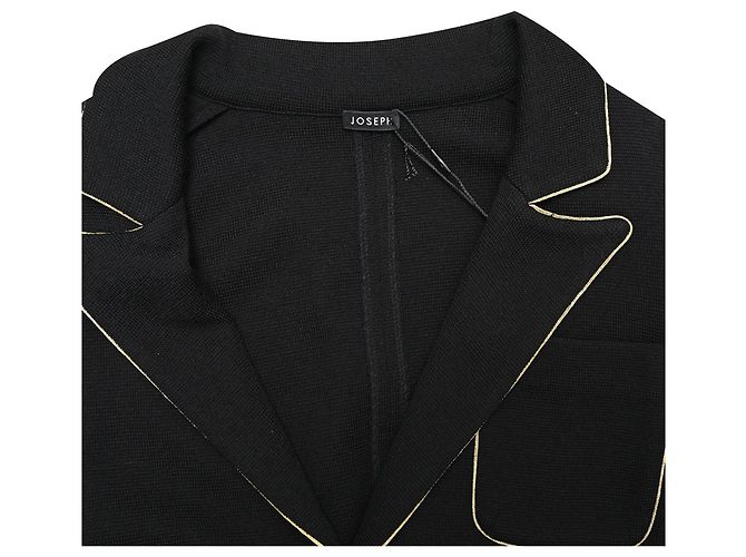 Joseph einreihiger Blazer mit Bindegürtel aus schwarzer Wolle - Ansicht 4