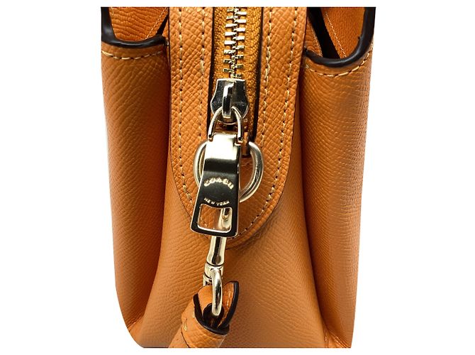 Borsa Coach Mini Lillie Carryall in pelle arancione - vista 12