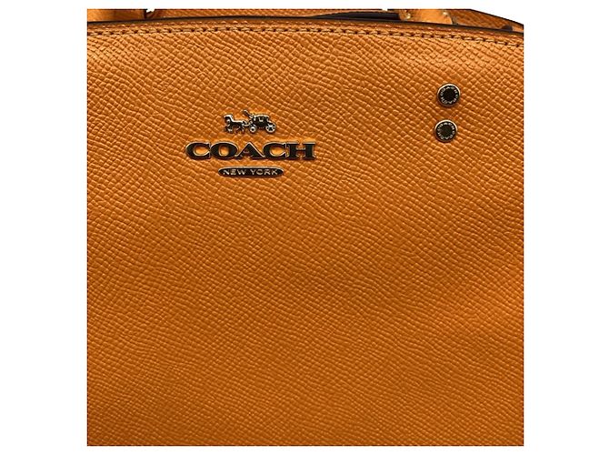 Borsa Coach Mini Lillie Carryall in pelle arancione - vista 13