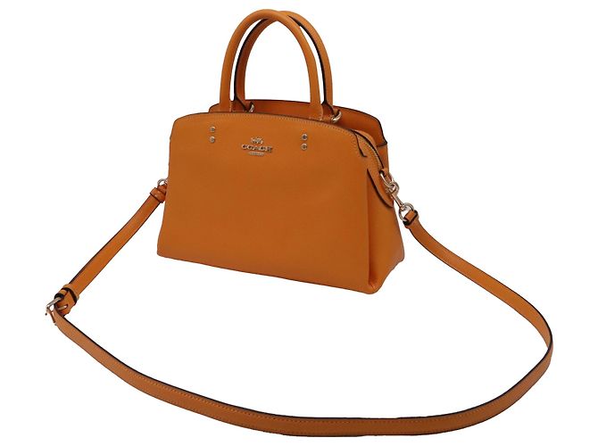 Borsa Coach Mini Lillie Carryall in pelle arancione - vista 2