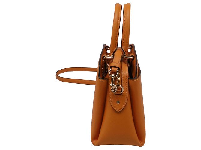 Borsa Coach Mini Lillie Carryall in pelle arancione - vista 3