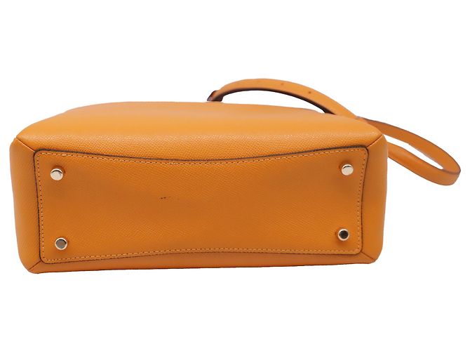 Borsa Coach Mini Lillie Carryall in pelle arancione - vista 5