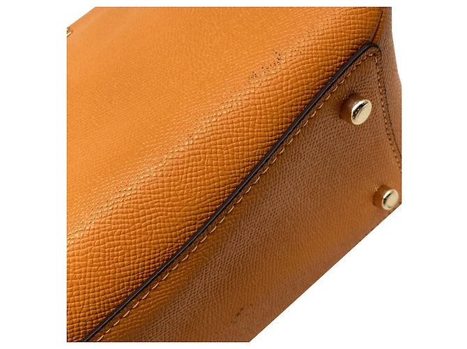 Borsa Coach Mini Lillie Carryall in pelle arancione - vista 6
