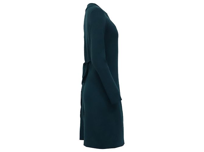 Vestido mini envelope Diane Von Furstenberg em viscose verde Verde oliva - vista 3