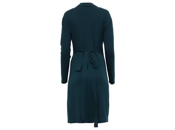 Vestido mini envelope Diane Von Furstenberg em viscose verde Verde oliva - vista 4
