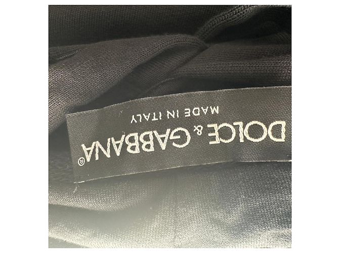 Dolce & Gabbana Hoodie mit Logo-Print aus schwarzer Baumwolle - Ansicht 7