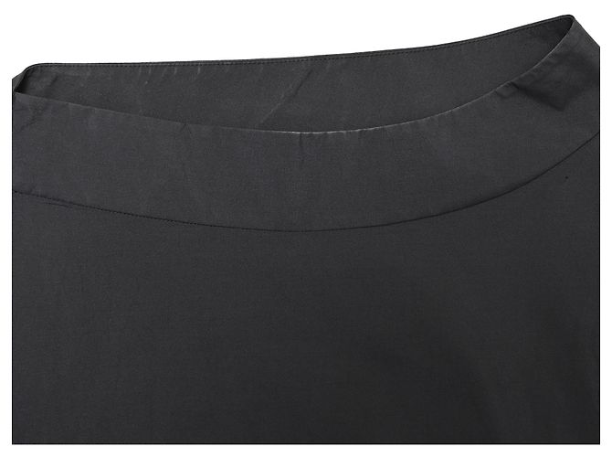 Yves Saint Laurent Blusa Asimétrica YSL en Seda Negra Negro - vista 5