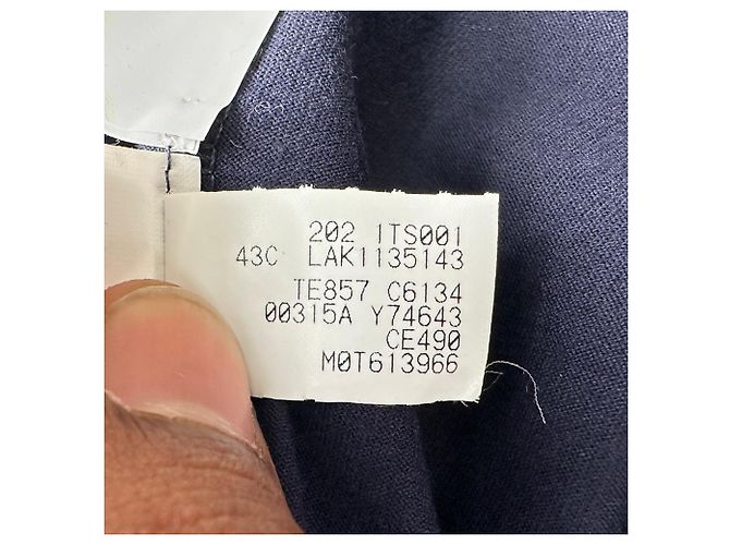 Polo effetto layering Brunello Cucinelli in cotone blu navy - vista 9